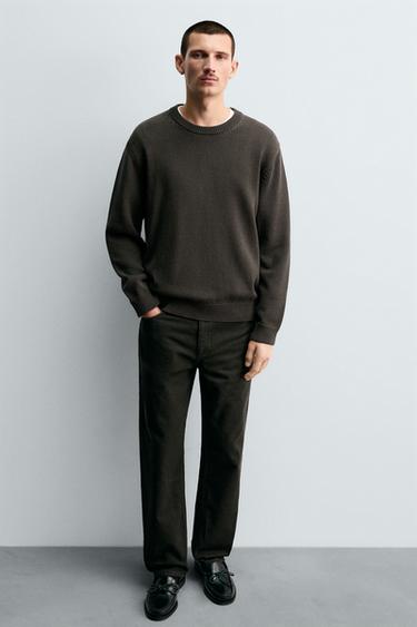 MOCASSIM DE COURO COM LAÇO - Verde-garrafa da Zara - Imagem 0