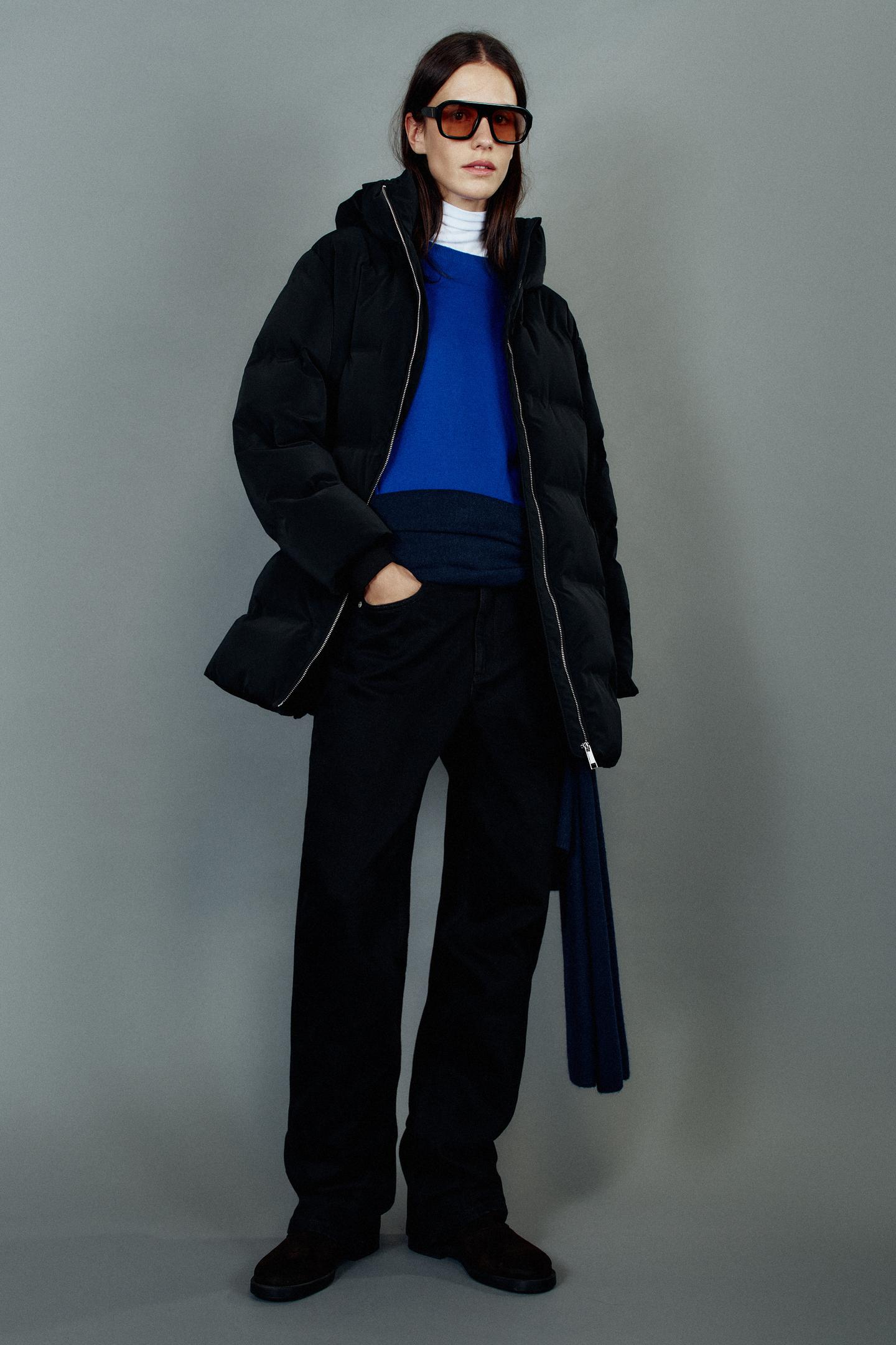 Женская ветровка Zara Windproof Rubberized Anorak, цвет: Чёрный — фото 1