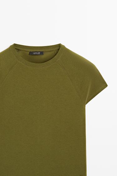 T-shirt à manches courtes raglan - Kaki de Zara
