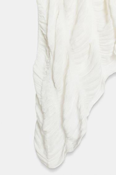 TOP CAPE TEXTURÉ - Blanc de Zara - Image 7