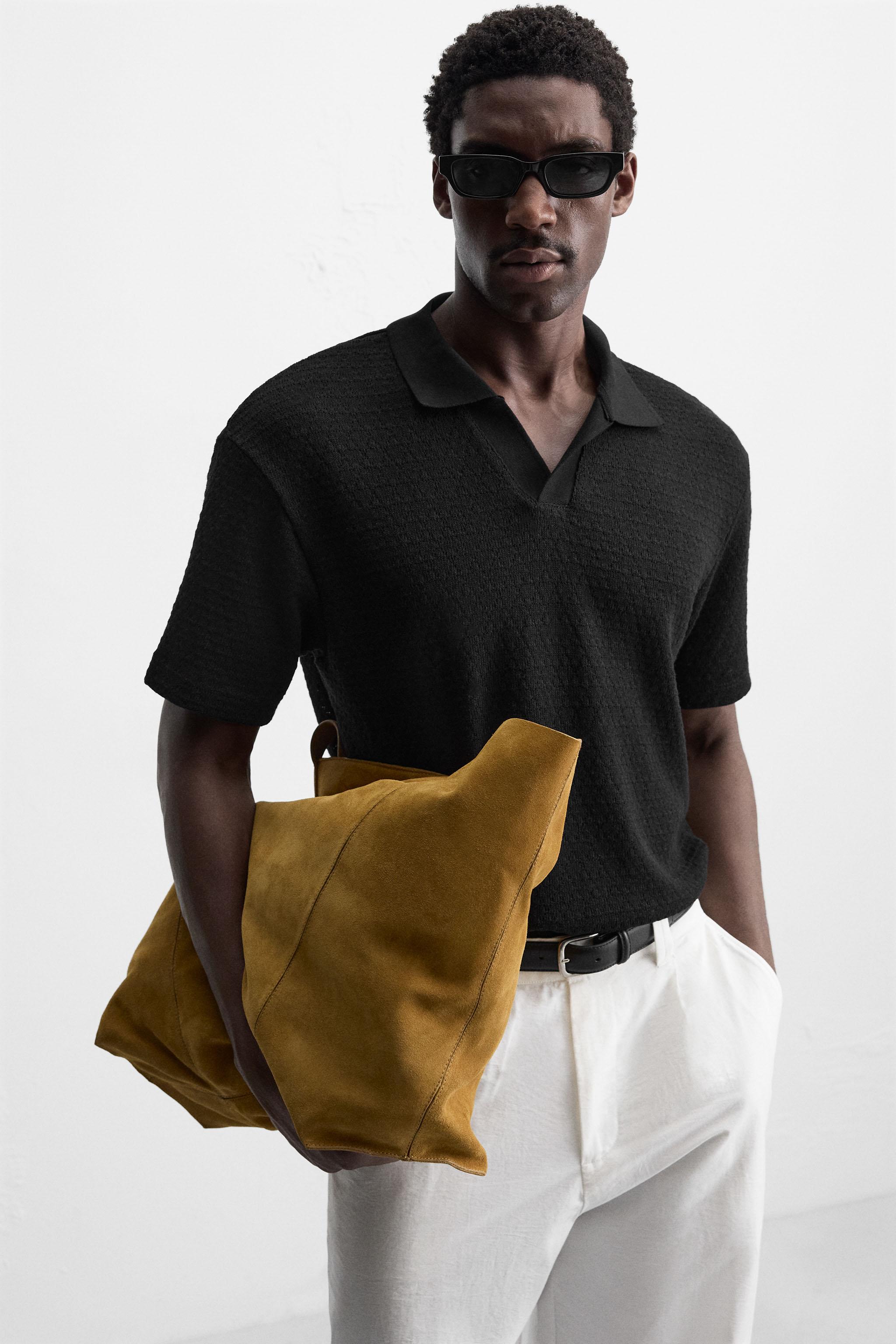 GEOMETRIC JACQUARD POLO SHIRT
