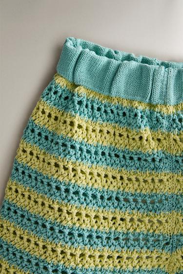 BERMUDA ENFANT PLAGE CROCHET - Citron vert de Zara - Image 1