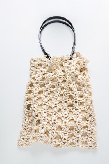 MINI SHOPPER CROCHET - Beige claro de Zara