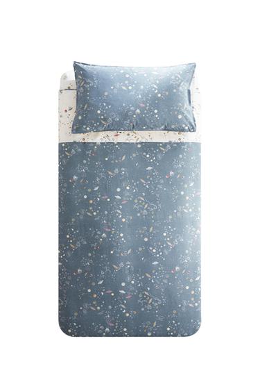 CHILDREN'S REVERSIBLE SPACE DUVET COVER - Ecru / Blue by Zara - Image 0