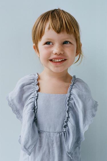 LINEN PLAYSUIT - Bluish by Zara - Image 6