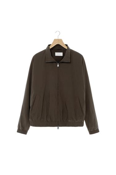 Zara RELAXED FIT BOMBER JACKET - Chocolate