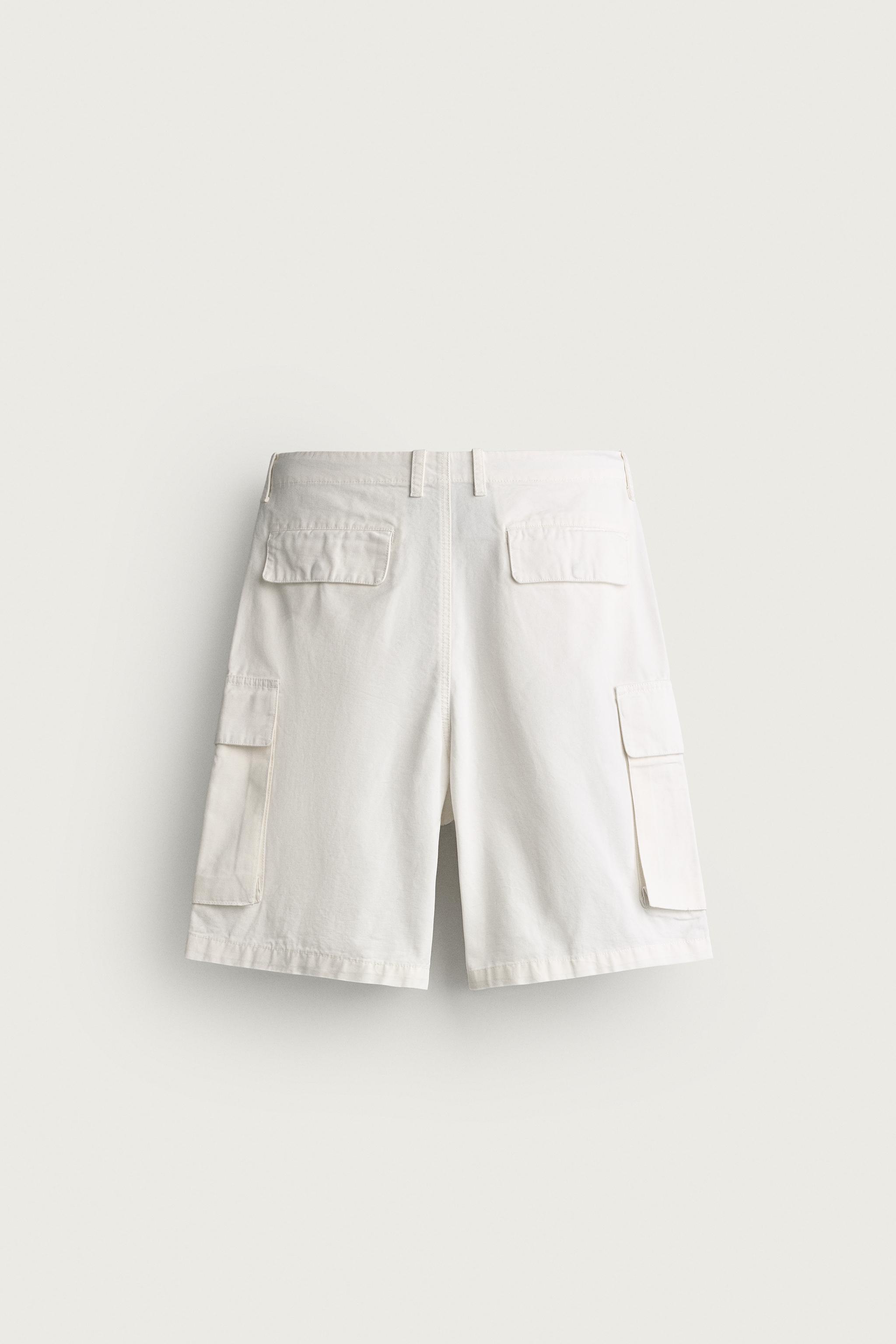 RELAXED FIT CANVAS CARGO SHORTS