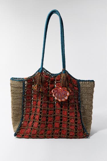 BEADED BRAIDED MAXI BAG - Multicoloured by Zara