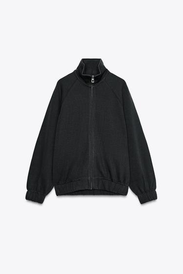 CRINKLED SATIN EFFECT OVERSIZED SHIRT