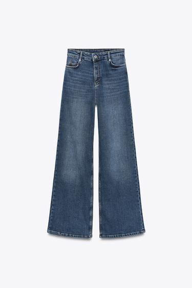 JEANS ZW COLLECTION WIDE LEG TIRO ALTO - Azul de Zara - Imagen 0