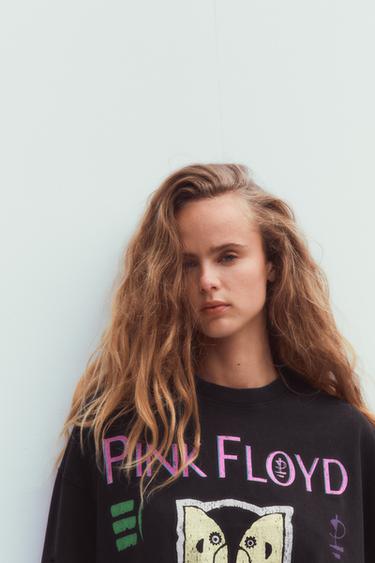 PINK FLOYD WASHED-EFFECT T-SHIRT - Anthracite grey by Zara - Image 1