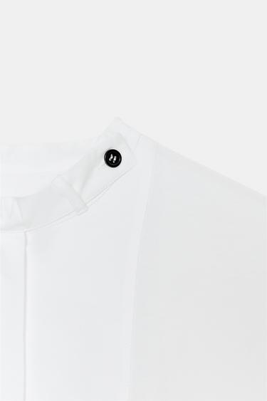 OVERSIZE POPLIN SHIRT ZW COLLECTION - Oyster-white by Zara - Image 5