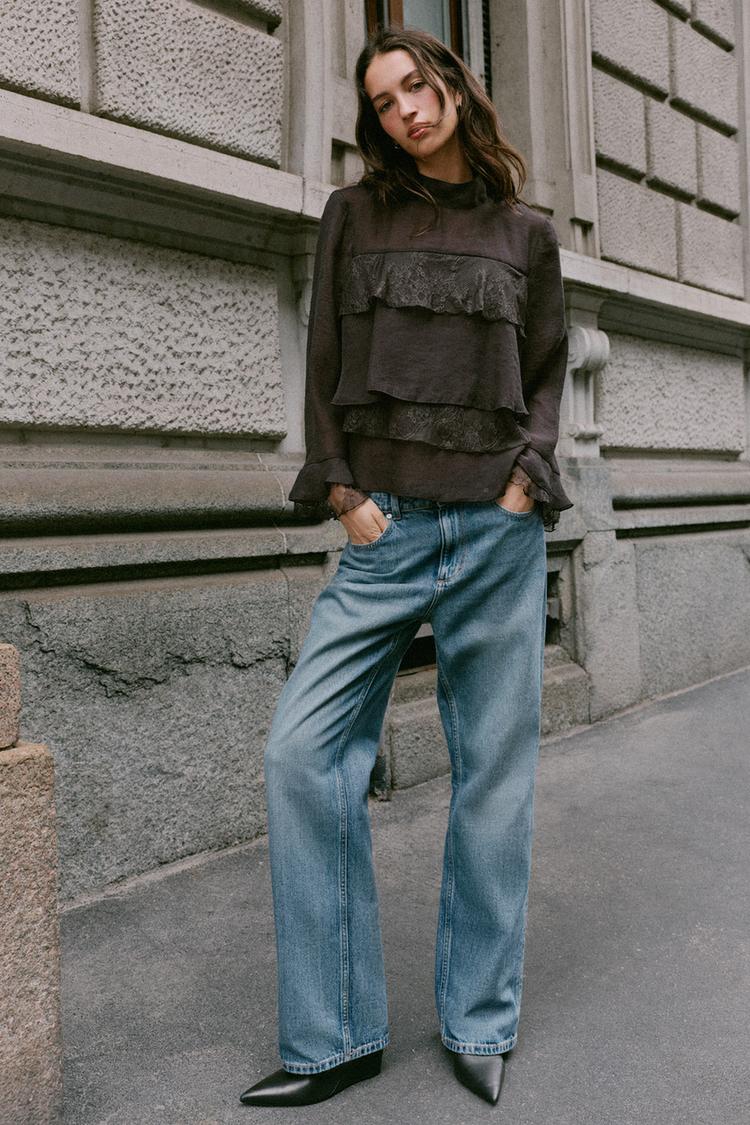RUFFLED LACE SHIRT