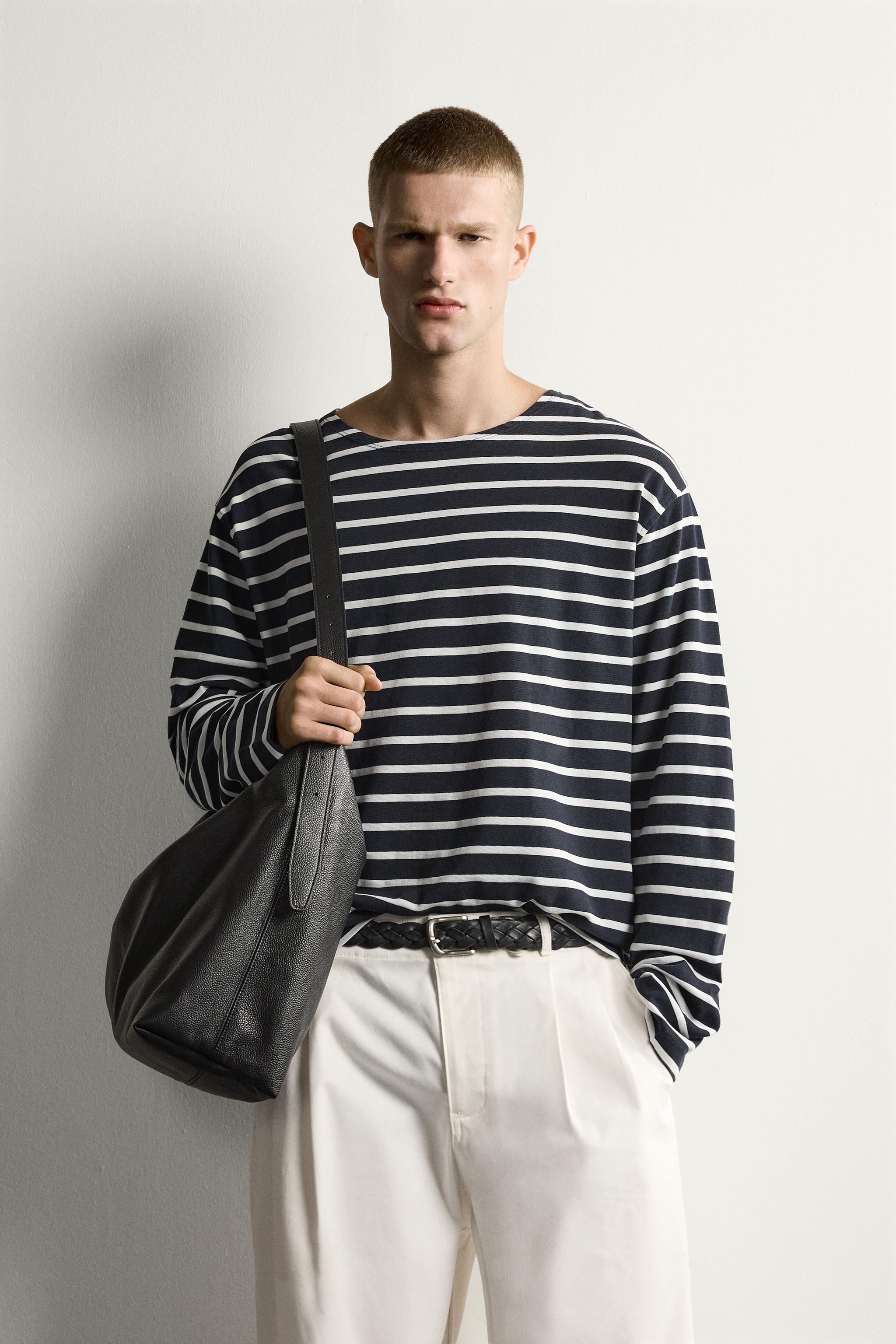 STRIPED JACQUARD T-SHIRT AARON LEVINE X ZARA