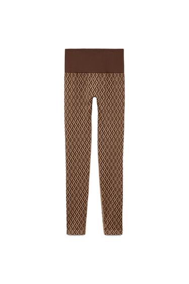 LEGGINGS TÉRMICOS JACQUARD SEAMLESS THERMOLITE® CORE SKI COLLECTION - Tostado de Zara - Imagen 0