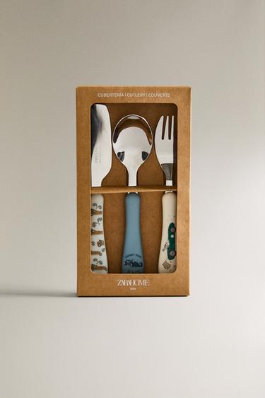 CHILDREN'S RACING DOG CUTLERY SET - Multicoloured by Zara - Image 4