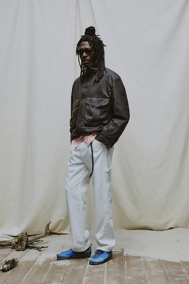 BASKETS EN CUIR SEMELLE VIBRAM® AARON LEVINE X ZARA - Bleu de Zara