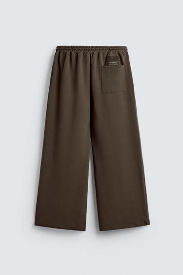 PANTALON INTERLOCK ÉTIQUETTE - Chocolat de Zara - Image 8