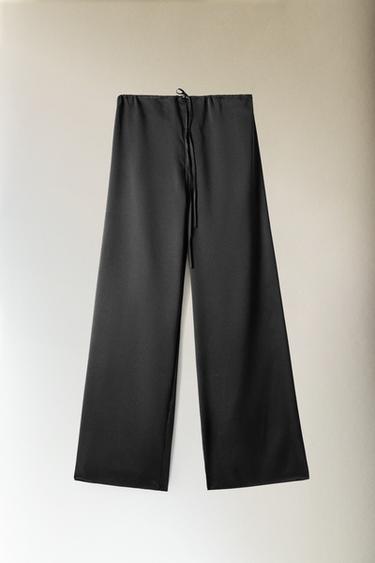 SILK TROUSERS - Dark grey by Zara - Image 5