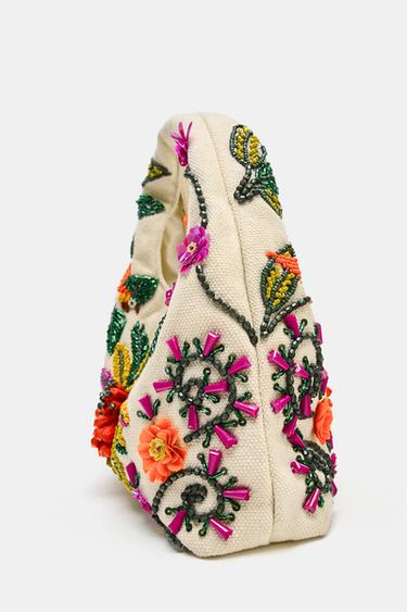 BEADED PRINTED BAG - Multicoloured by Zara - Image 4