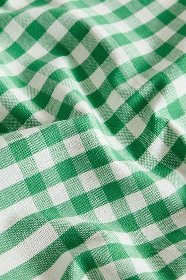 PACK OF CHECK DYED COTTON NAPKINS (PACK OF 2) - Green by Zara - Image 3