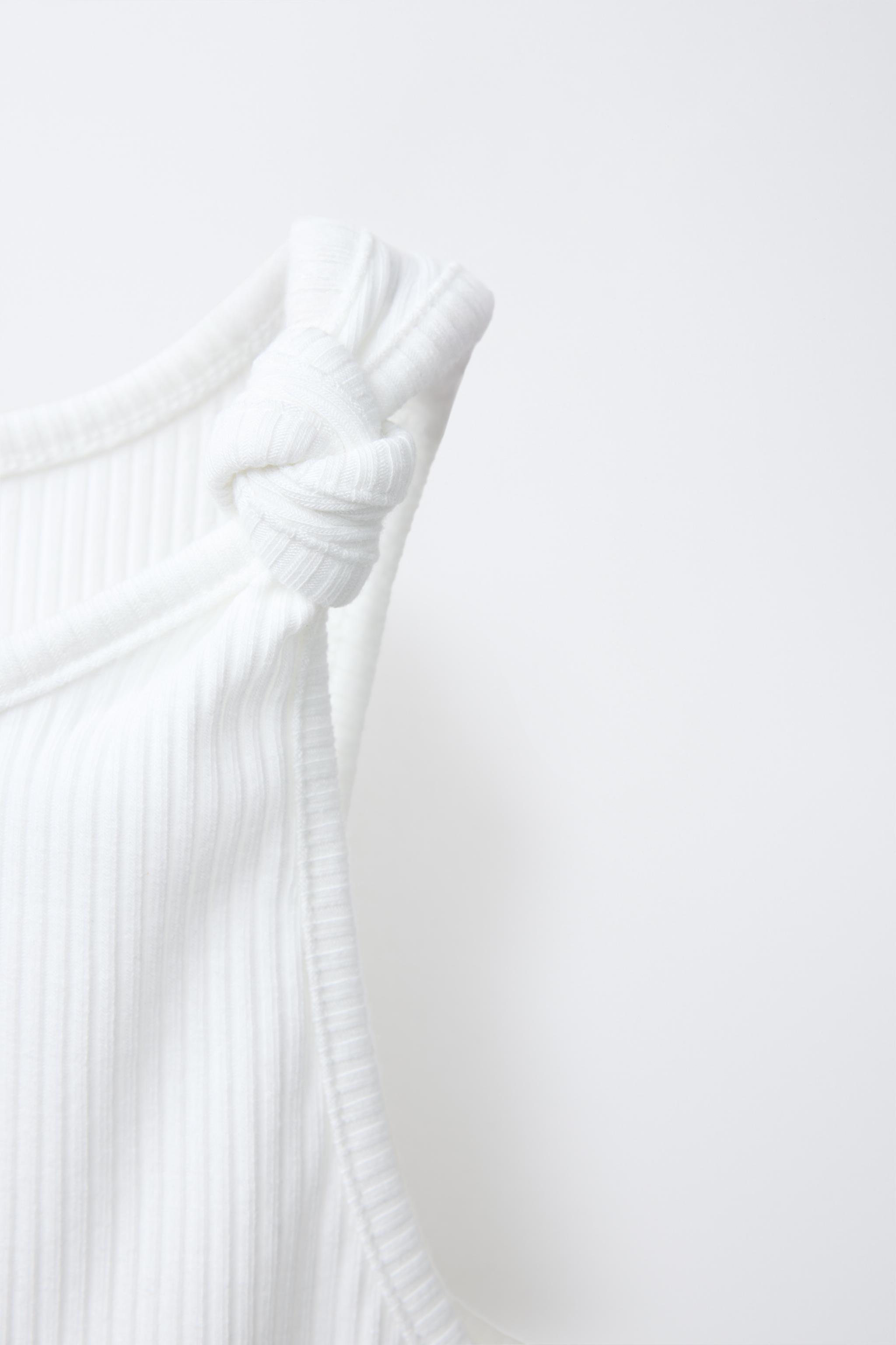 STAR KNOT RIB TOP - White | ZARA United States