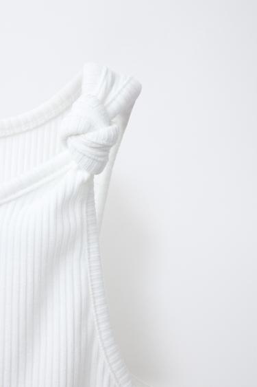 STAR KNOTTED RIB TOP - White by Zara - Image 3