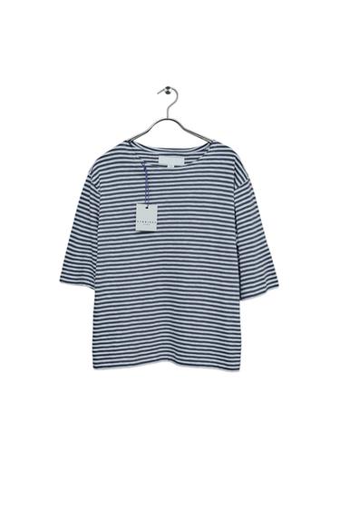 STORIESZ - CAMISETA RAYAS - Azul de Zara