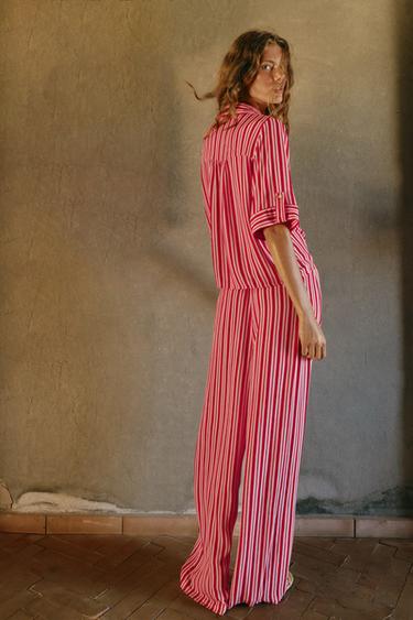 CHEMISE FLUIDE À RAYURES - Multicolore de Zara - Image 4