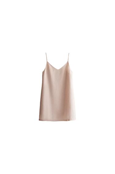 Zara LINEN NIGHTDRESS - 粉紅色