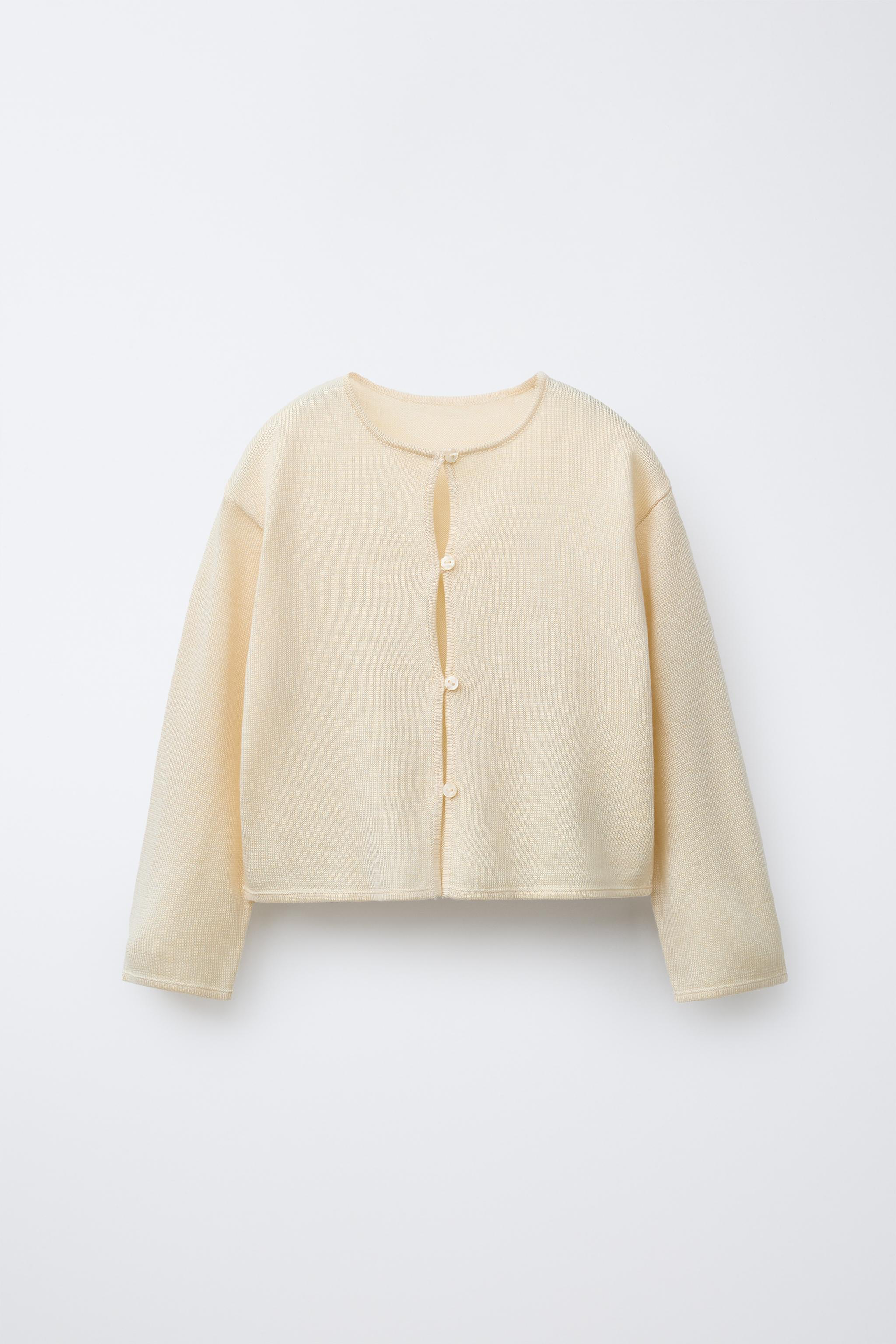 FLOWY SILK KNIT CARDIGAN - Vanilla | ZARA United States