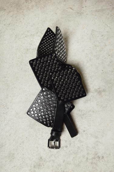 LEATHER STUDDED BELT LUDOVIC DE SAINT SERNIN x ZARA - Black by Zara