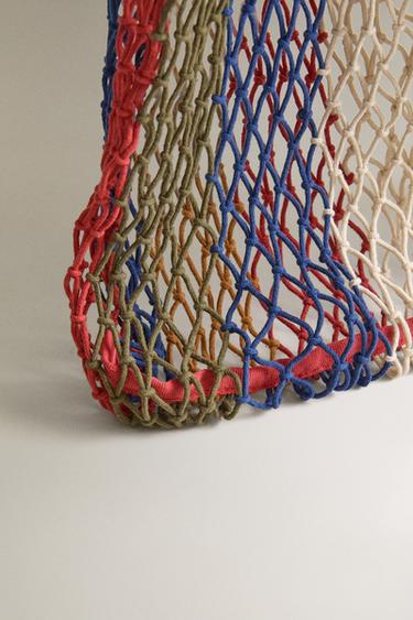 SAC CABAS FILET - Multicolore de Zara - Image 2