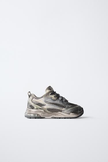 LOGO TRAINERS - Silver by Zara