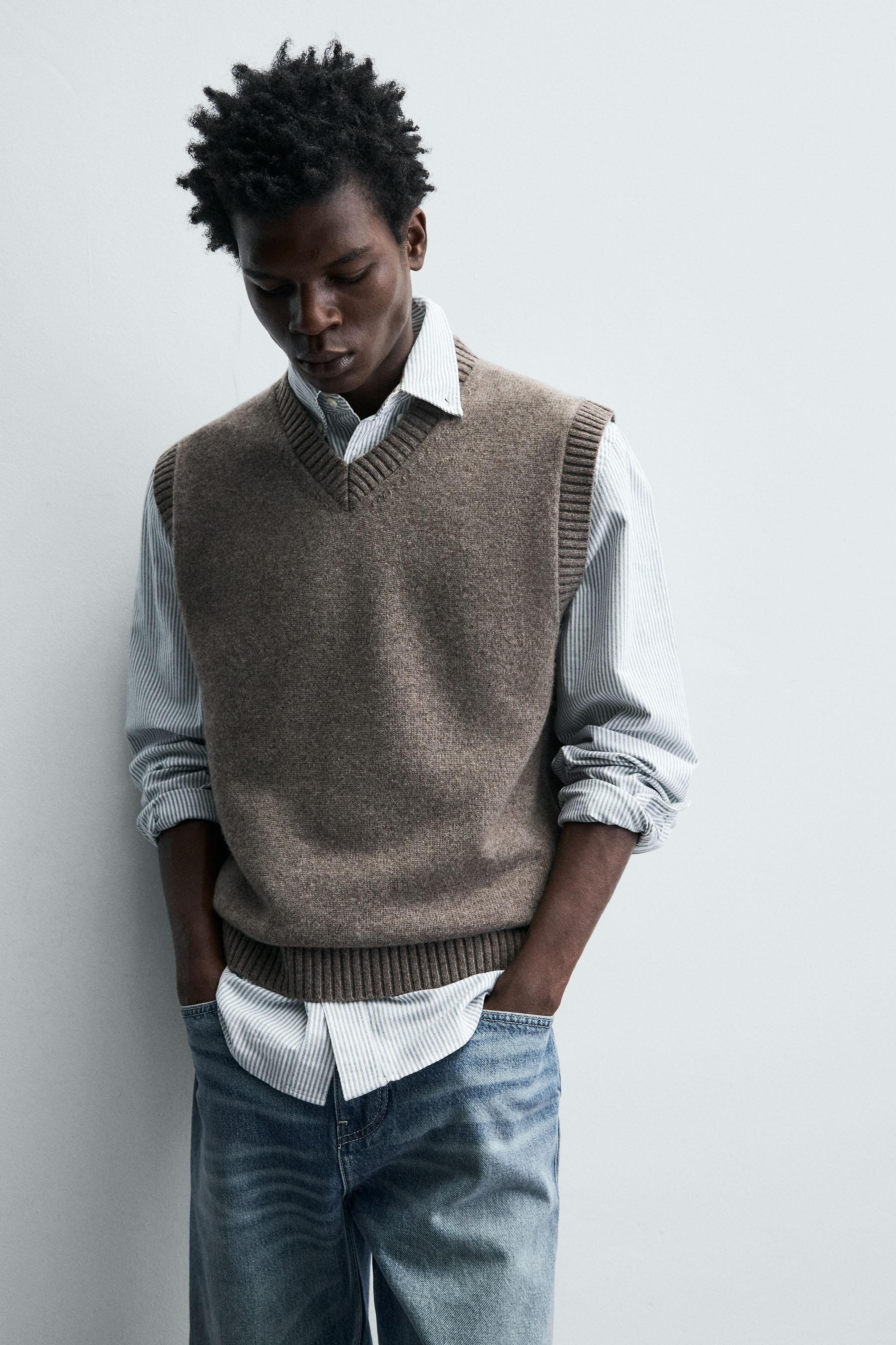 WOOL KNIT VEST - Beige | ZARA United States