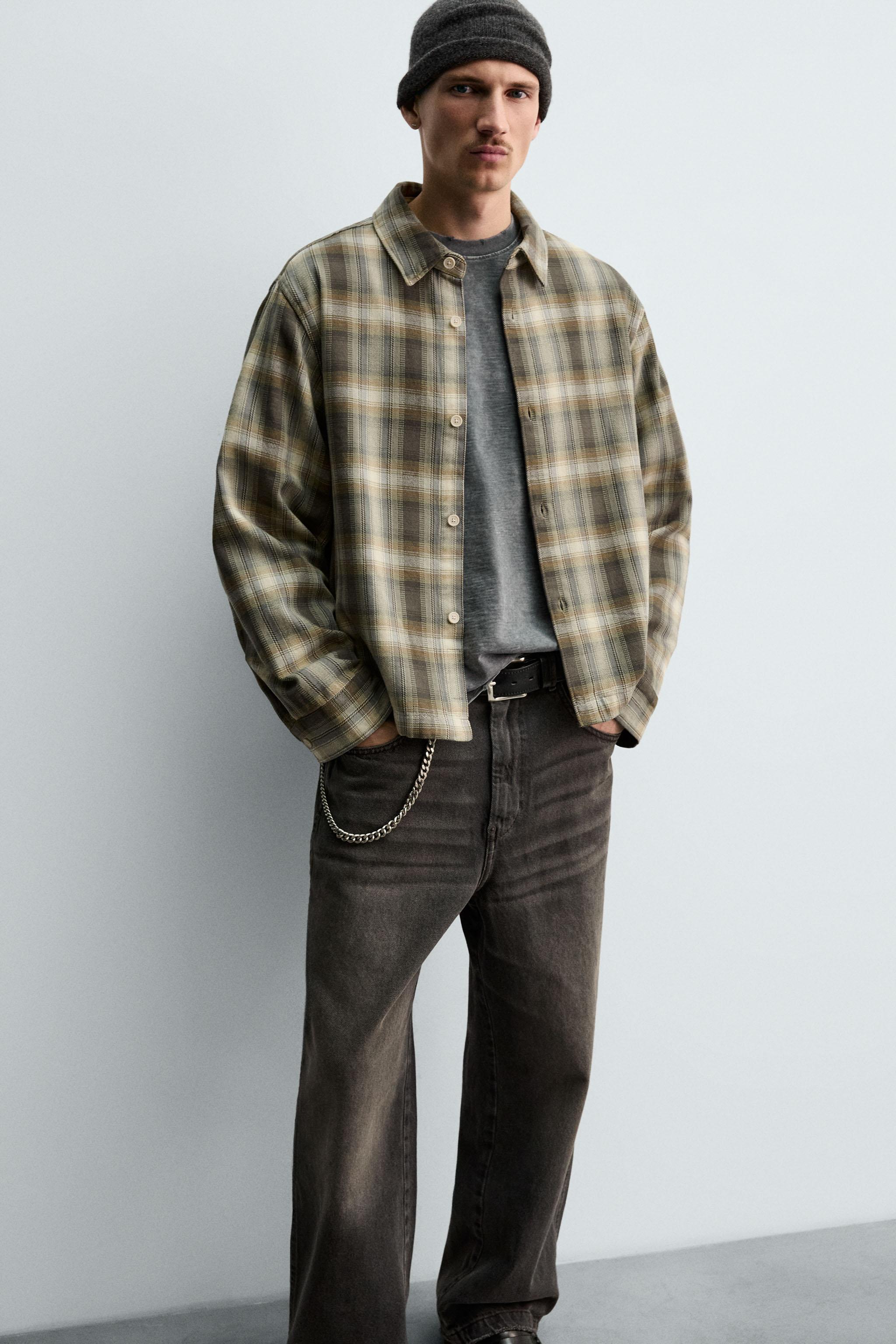 RELAXED FIT PLAID OVERSHIRT