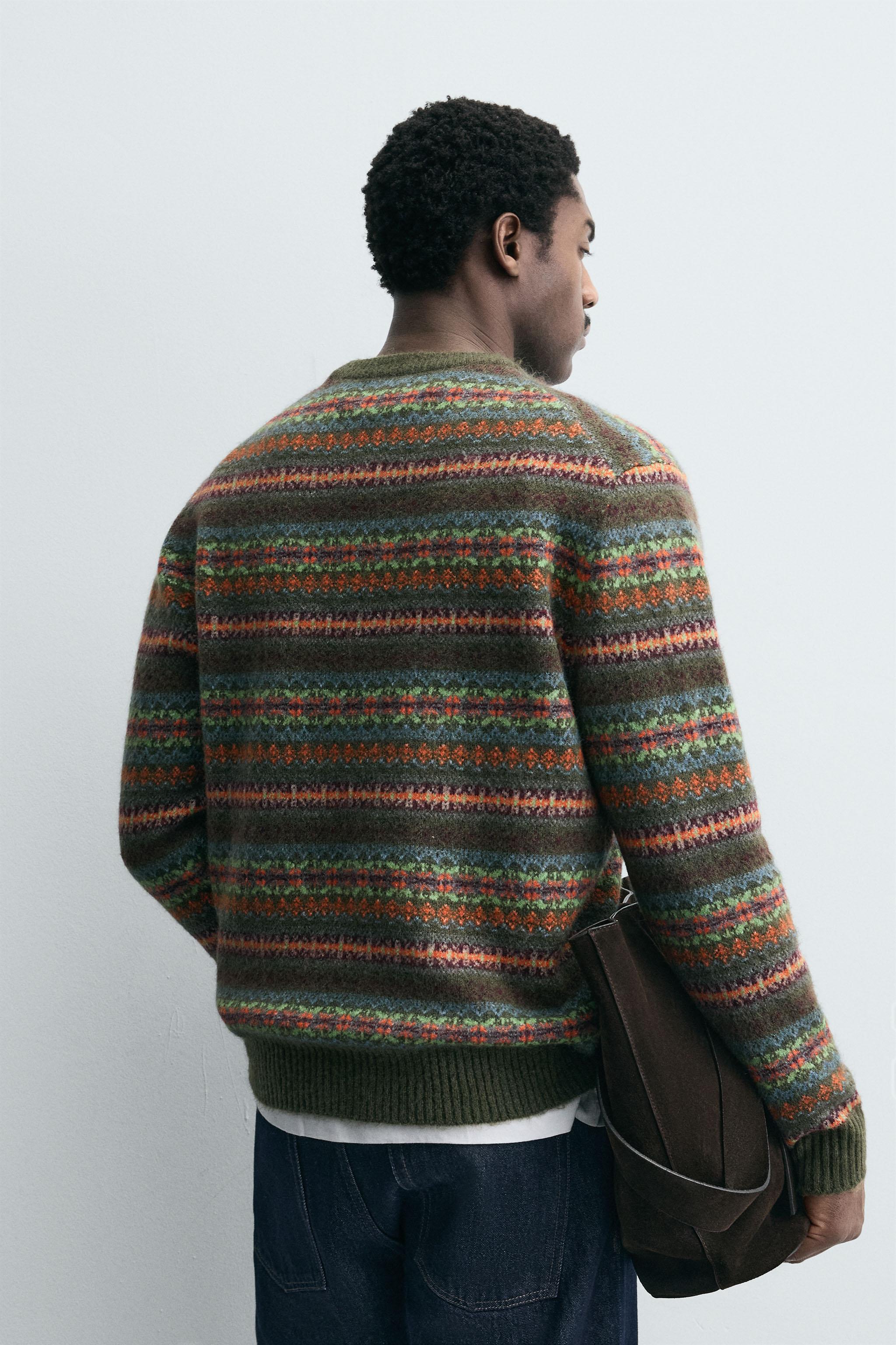 GEOMETRIC JACQUARD SWEATER