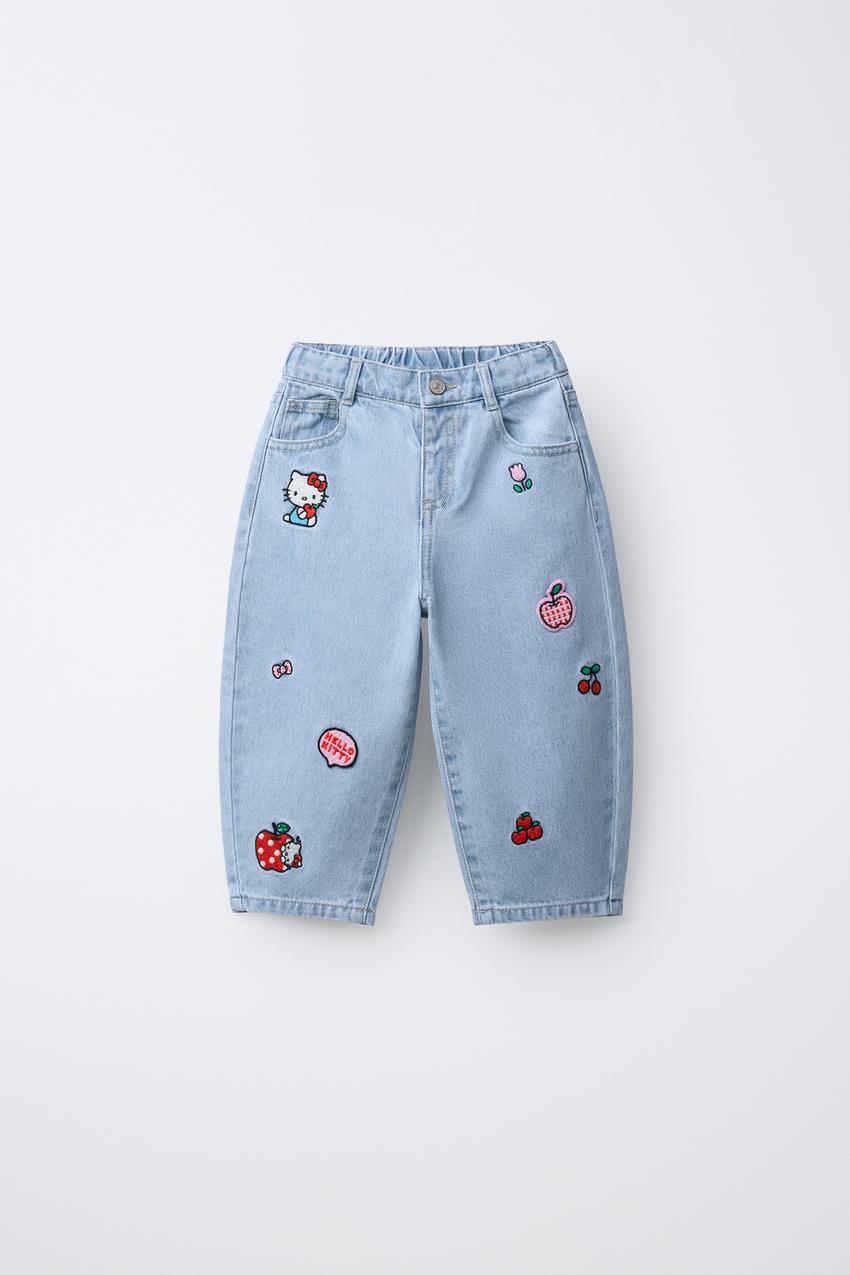 Hello Kitty Set Completo Per Bambina: Tuta In Denim O Gonna In Ecopelle Con Camicia Stampa - 2