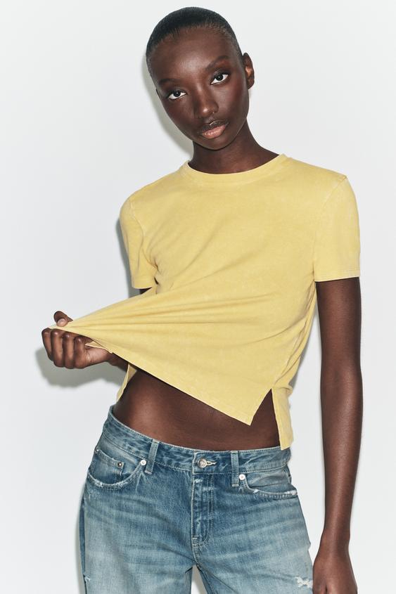 RUSTIC SHORT SLEEVE T-SHIRT from Zara - $25.90
