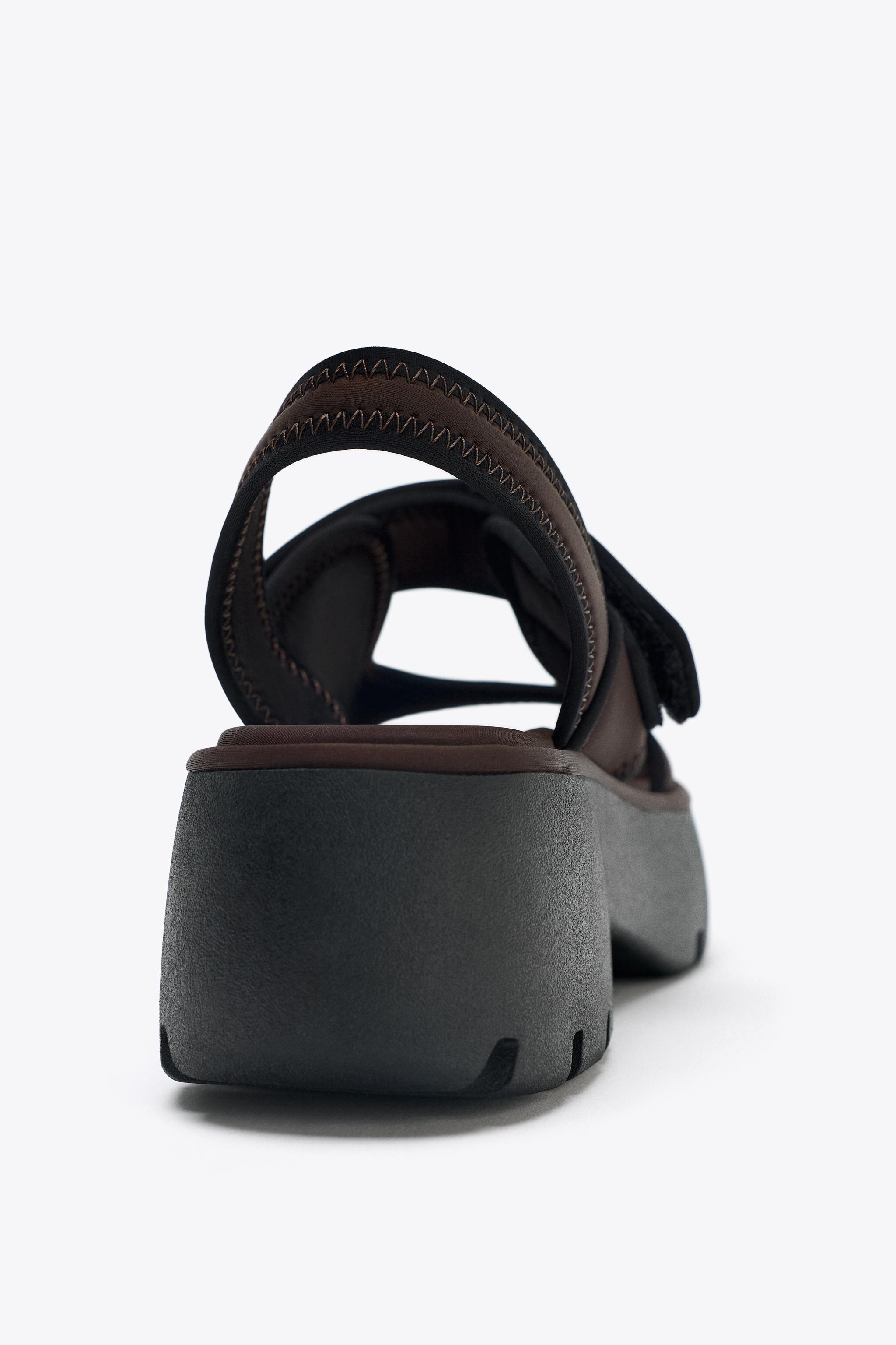 ギザギザソール スポーツサンダル - ブラウン | ZARA Japan / 日本