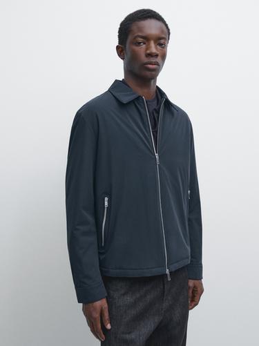 Zara Short jacket with pocket details - Navy blue