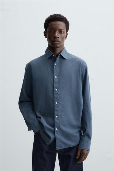 CAMISA REGULAR FIT - Azul da Zara