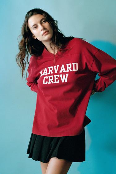 HARVARD UNIVERSITY T-SHIRT - Burgundy by Zara - Image 2