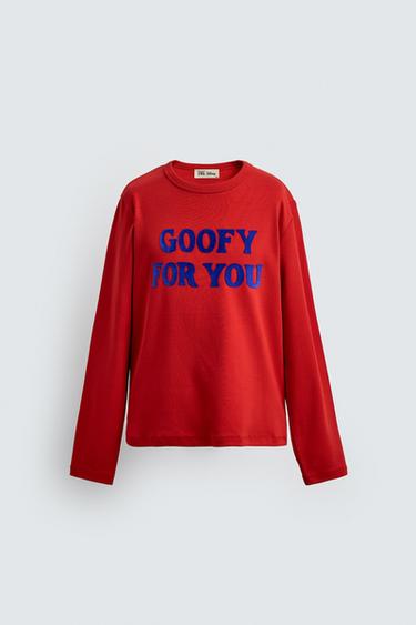 Zara HARRY LAMBERT FOR ZARA X DISNEY 文字 T 恤 - 紅色 - 圖片 0