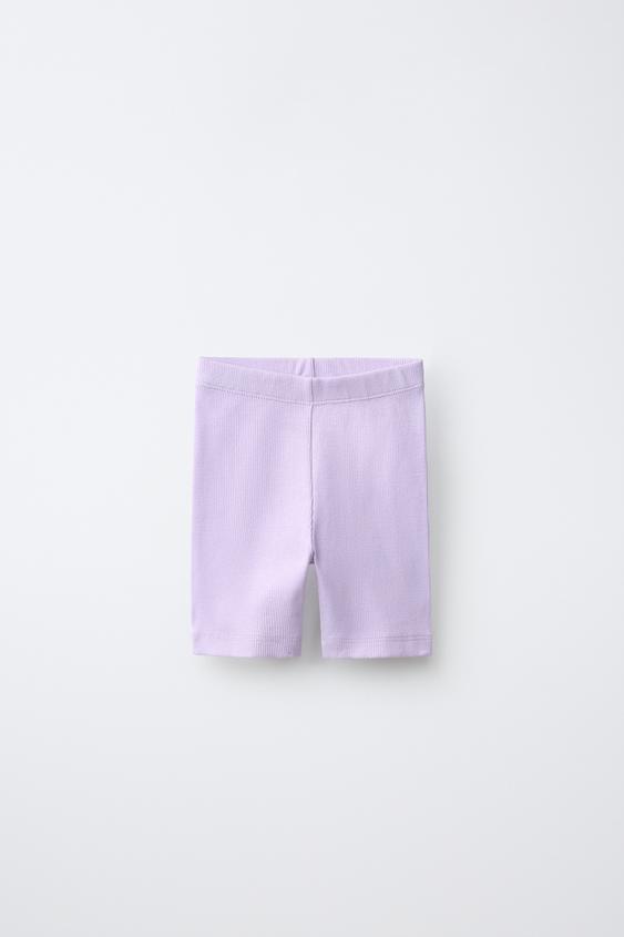 LEGGING CORTO RIB - Malva de Zara - Imagen 0