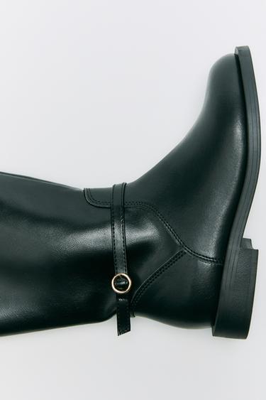 SOFT KNEE-HIGH BOOTS - Black by Zara