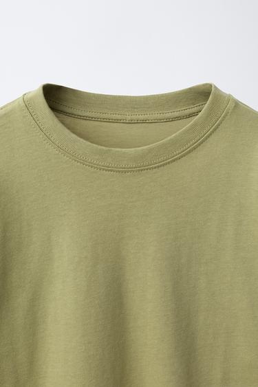 T-SHIRT BASIQUE MEDIUM WEIGHT - Kaki de Zara - Image 3