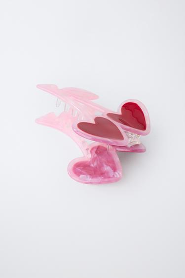 LARGE CHERRY SHAPED HAIR CLIP - Pink by Zara - Image 2