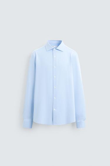 Zara REGULAR FIT SHIRT - Sky blue