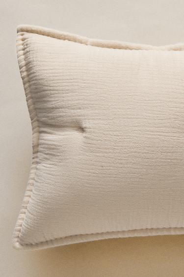 CHILDREN’S MUSLIN CUSHION COVER - Beige by Zara - Image 1